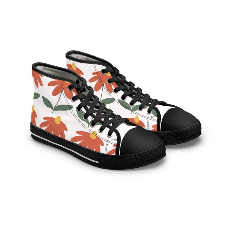 Floral Women's High Top Sneakers - Stylish & Comfortable