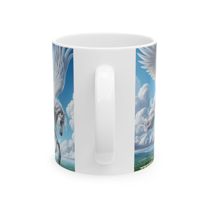 Mythical Pegasus Ceramic Mug, Fantasy Gift, Coffee Cup, Pegasus Lover, Magical Home Decor, Unique Birthday Present, Enchanting Morning