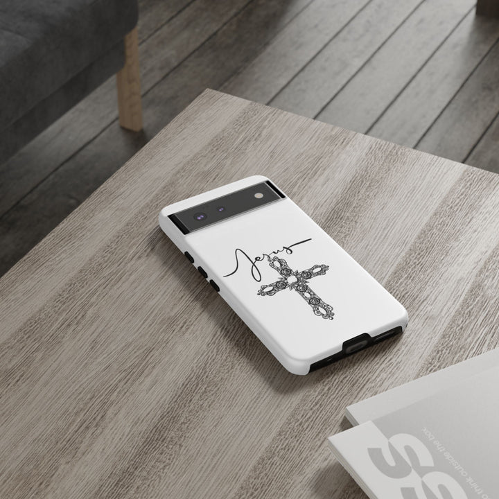 Stylish Tough Case with Jesus Design - Faith-Inspired Phone Cover, Christian Gift, Custom Phone Accessory, Unique Cell Phone Case