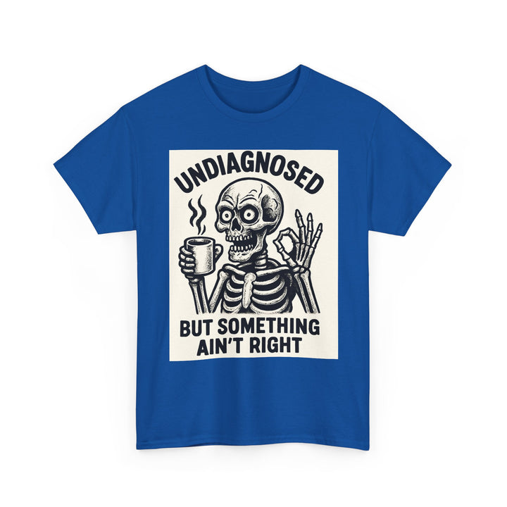 Unisex Heavy Cotton Tee with Skeleton Design - Perfect for Halloween, Gifting, Casual Wear, Party