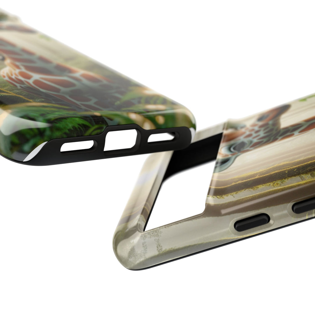 Giraffe Tough Phone Case - Cute Animal Design for Nature Lovers