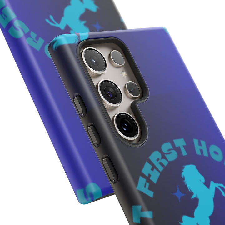 But First Horses Phone Case – Durable Tough Case for Horse Lovers