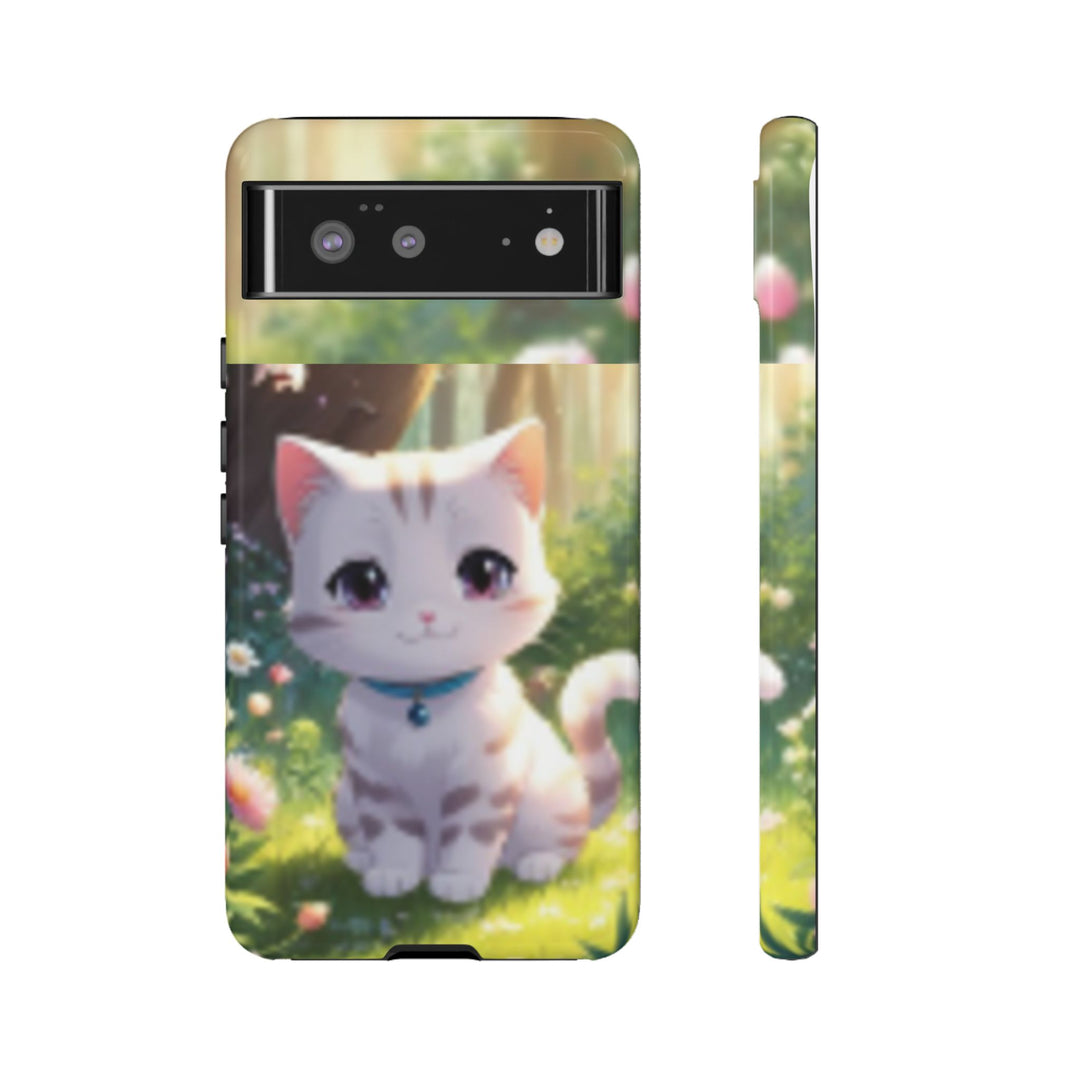 Cute Ai Cat Phone Case - Tough Protection with Floral Design for Cat Lovers