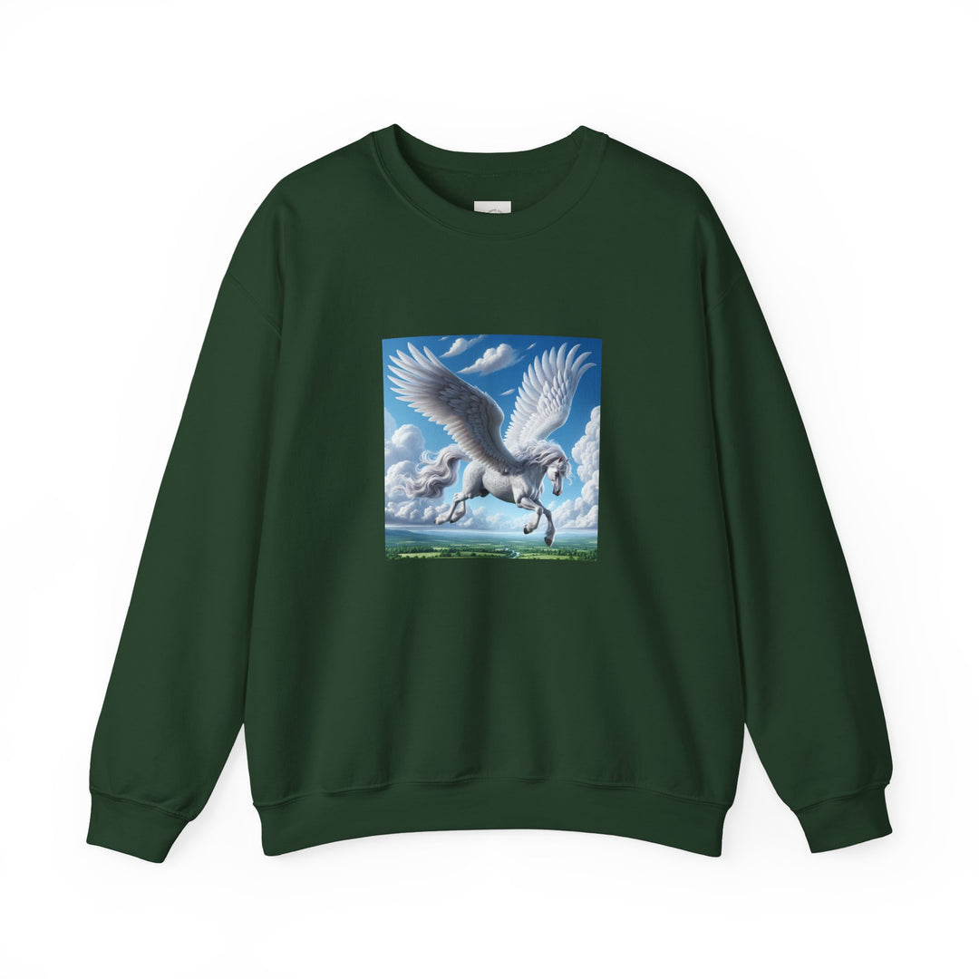 Majestic Pegasus Crewneck Sweatshirt – Cozy Fantasy Gift, Unicorn Lovers Apparel, Magical Sweatshirt, Dreamy Gifts, Casual Trendy Wear