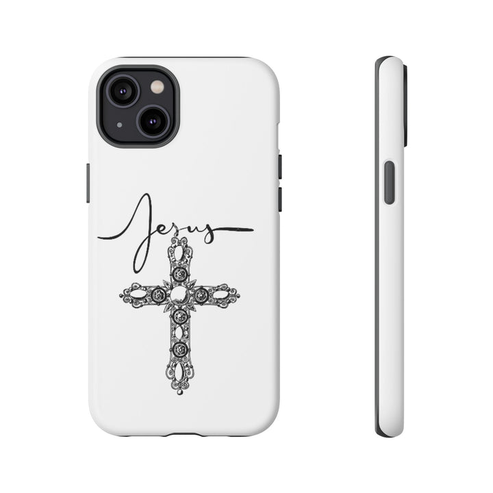 Stylish Tough Case with Jesus Design - Faith-Inspired Phone Cover, Christian Gift, Custom Phone Accessory, Unique Cell Phone Case