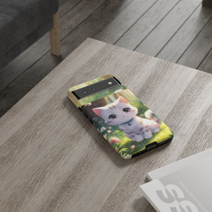 Cute Ai Cat Phone Case - Tough Protection with Floral Design for Cat Lovers