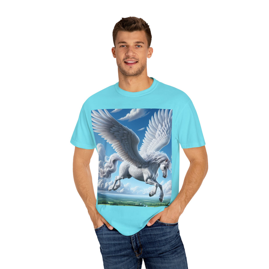 Mythical Pegasus Unisex Garment-Dyed T-shirt | Dreamy Fantasy Art Tee