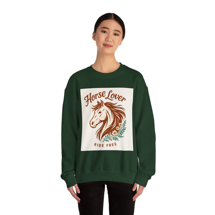 Cozy Horse Lover Sweatshirt, Equine Enthusiast Apparel, Perfect Gift for Equestrians, Casual Comfort, Horseback Riding Fashion