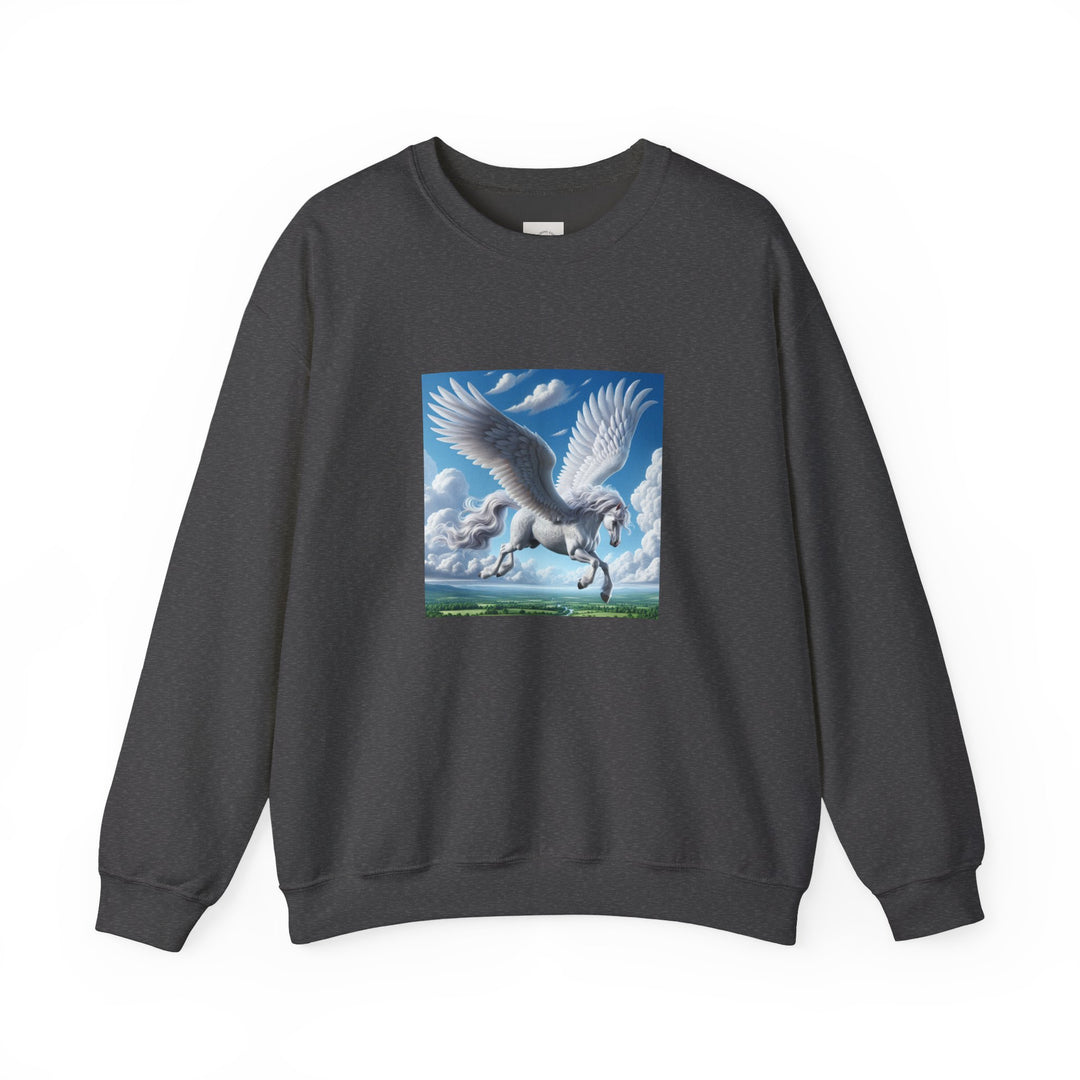 Majestic Pegasus Crewneck Sweatshirt – Cozy Fantasy Gift, Unicorn Lovers Apparel, Magical Sweatshirt, Dreamy Gifts, Casual Trendy Wear
