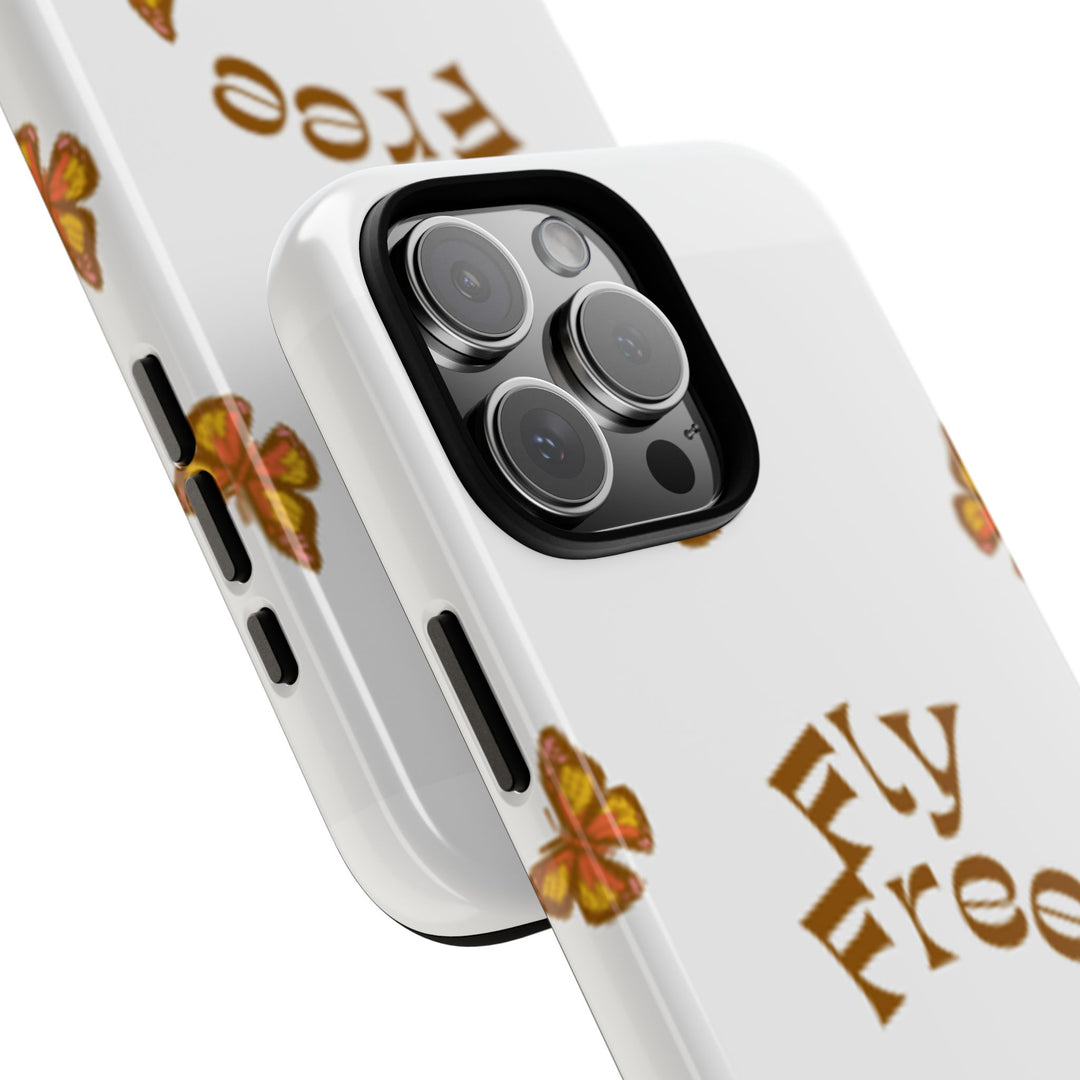 Stylish Phone Case | 'Fly Free' Butterfly Design | Unique Tough Cases