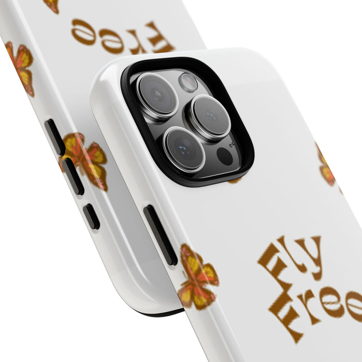 Stylish Phone Case | 'Fly Free' Butterfly Design | Unique Tough Cases