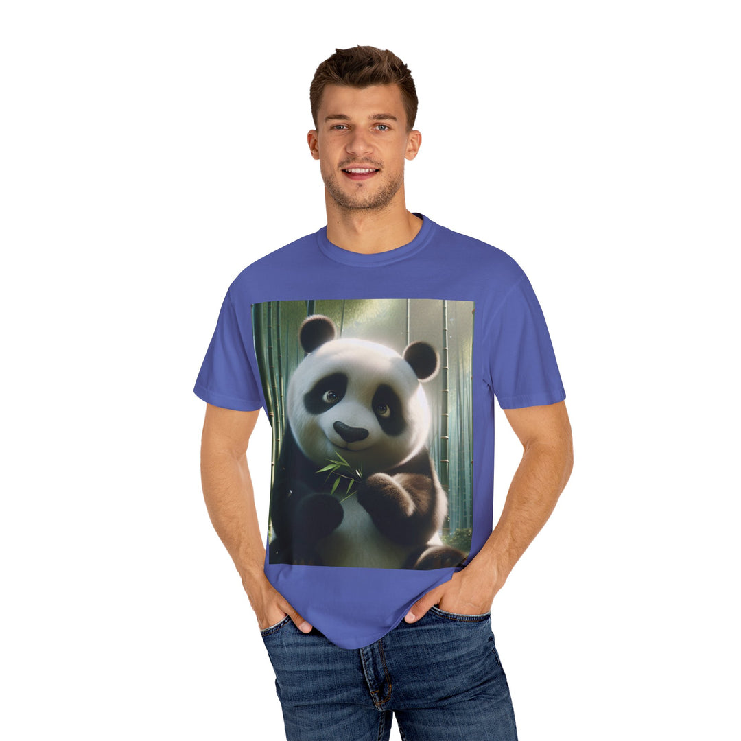 Cute Panda Unisex Garment-Dyed T-Shirt | Casual Animal Lover Tee