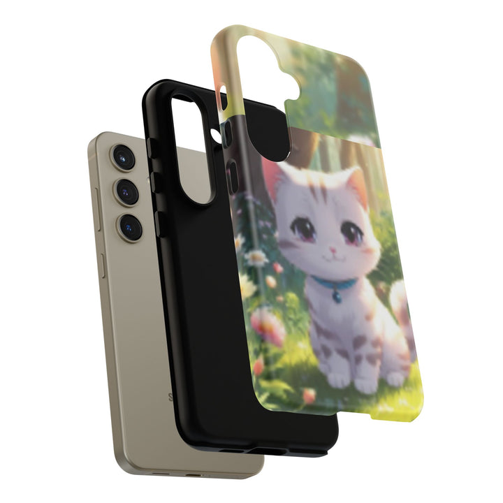 Cute Ai Cat Phone Case - Tough Protection with Floral Design for Cat Lovers