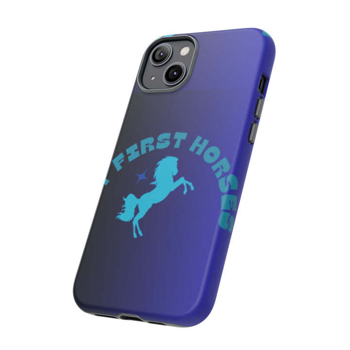 But First Horses Phone Case – Durable Tough Case for Horse Lovers