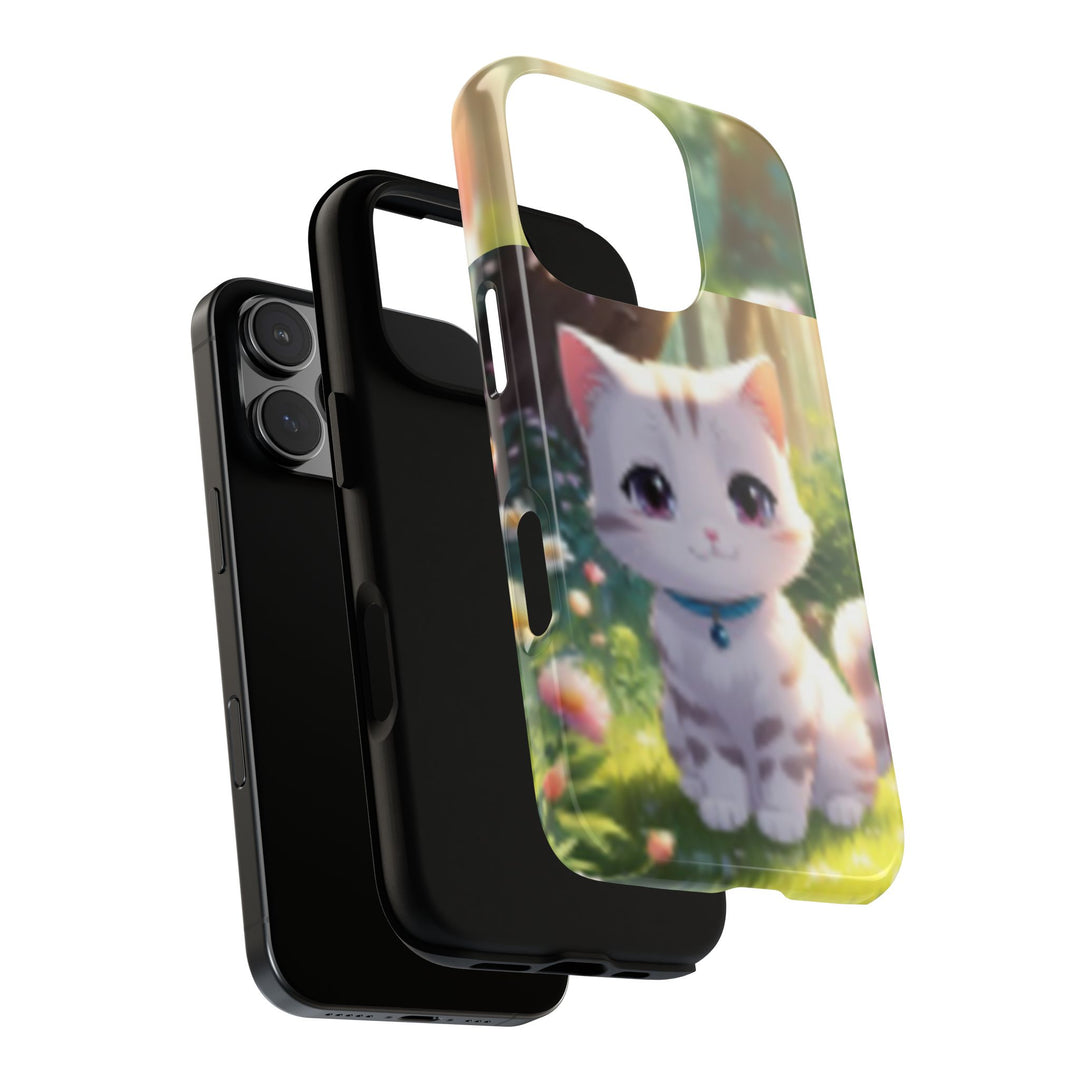 Cute Ai Cat Phone Case - Tough Protection with Floral Design for Cat Lovers