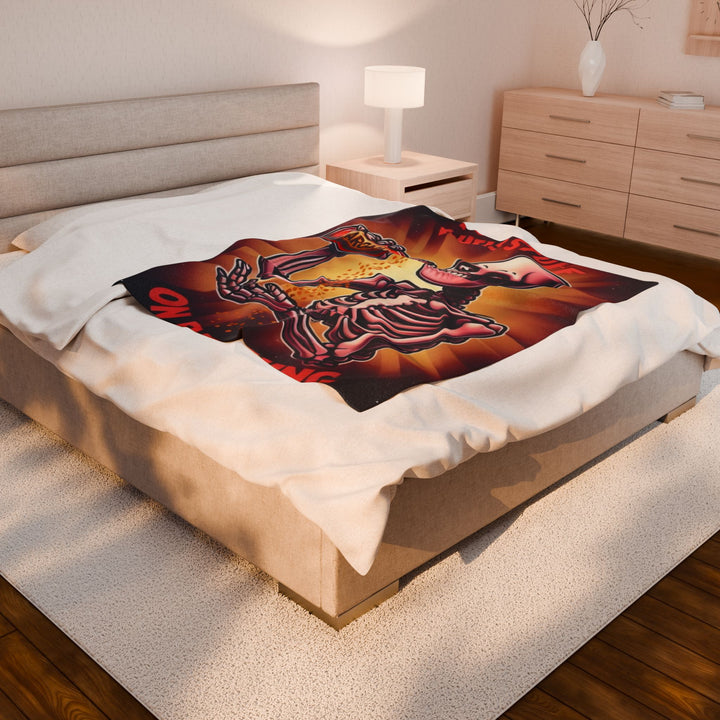"Sarcasm" Skeleton Velveteen Plush Blanket