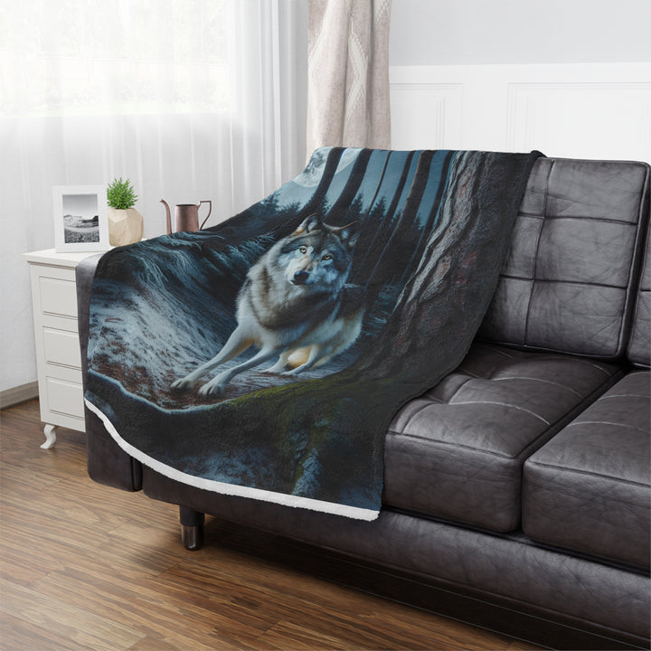 Wolf Forest Minky Blanket | Cozy Throw Blanket, Home Decor, Gift for Animal Lovers, Winter Warmth, Nature Blanket