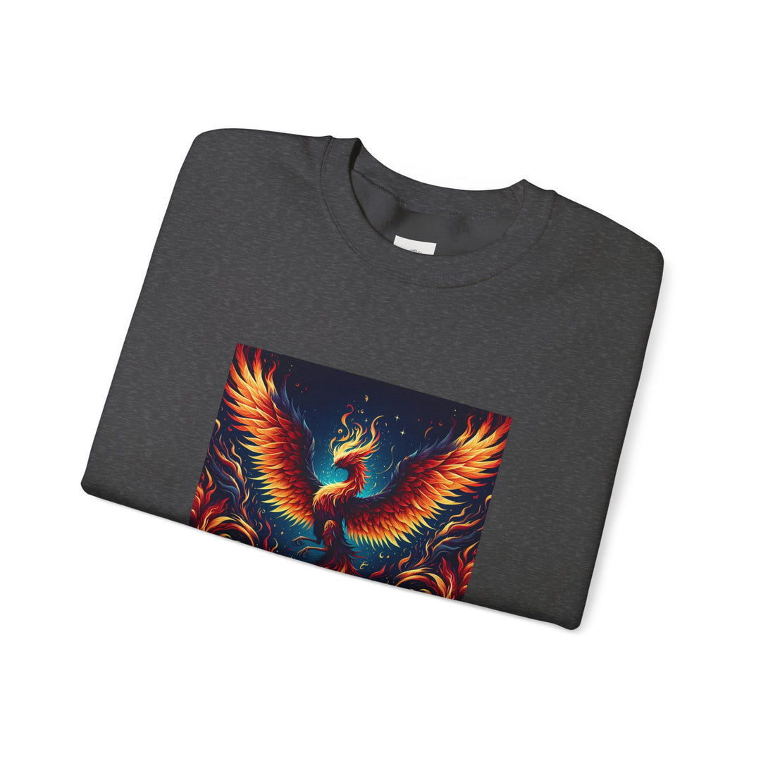 Fiery Phoenix Sweatshirt - Cozy Unisex Crewneck, Gift for Art Lovers