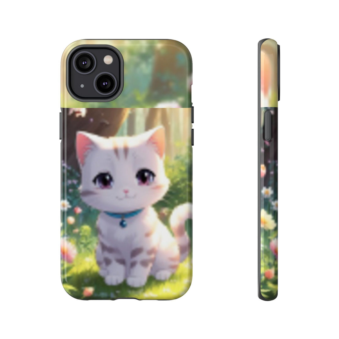 Cute Ai Cat Phone Case - Tough Protection with Floral Design for Cat Lovers