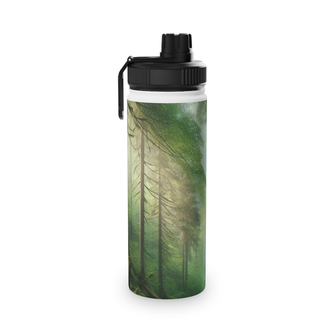 Bear Forest Adventure Stainless Steel Water Bottle with Sports Lid