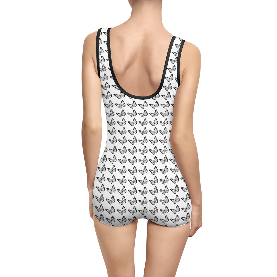 Retro Summer Vintage Butterfly One-Piece Swimsuit