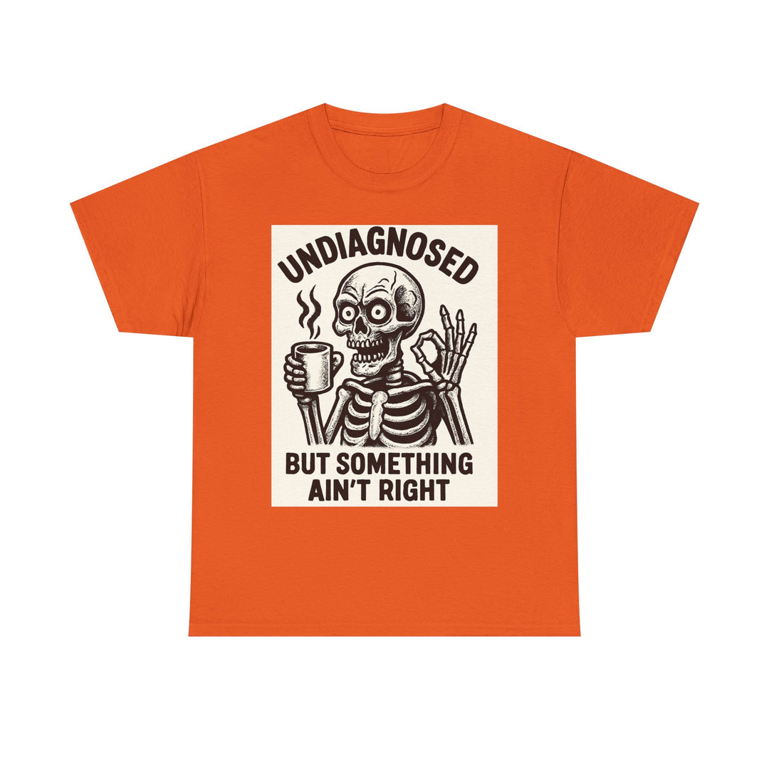 Unisex Heavy Cotton Tee with Skeleton Design - Perfect for Halloween, Gifting, Casual Wear, Party