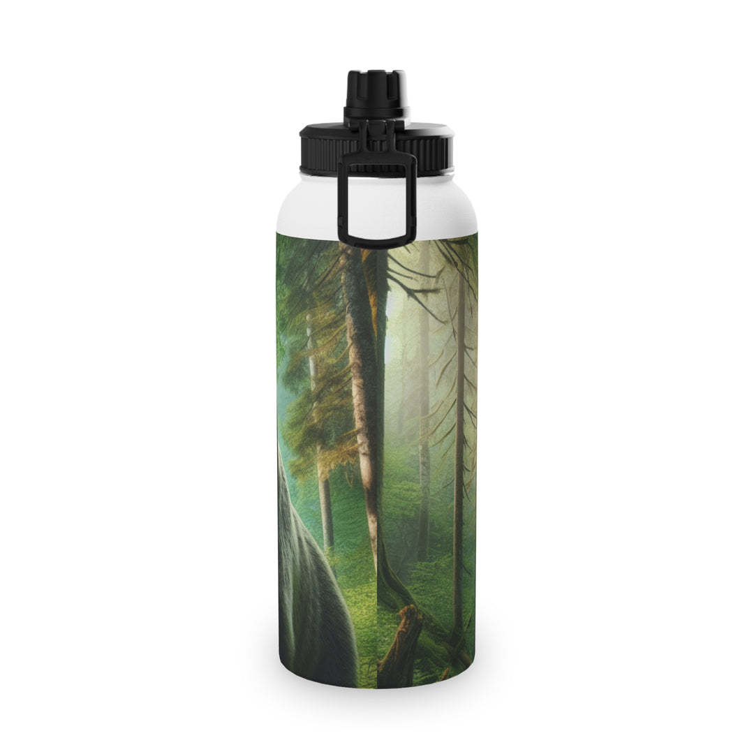 Bear Forest Adventure Stainless Steel Water Bottle with Sports Lid
