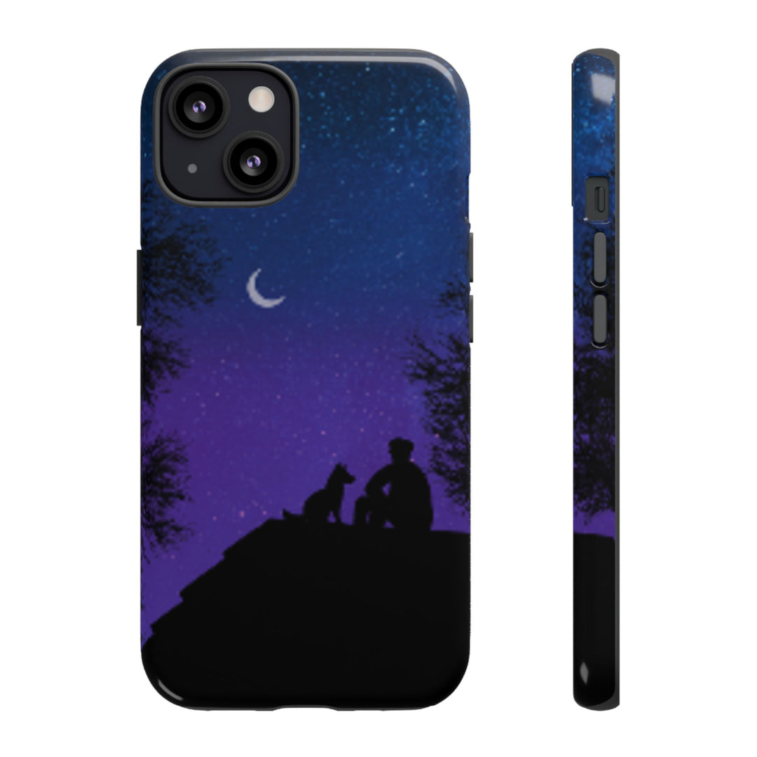 Starry Night Phone Case for Dog Lovers