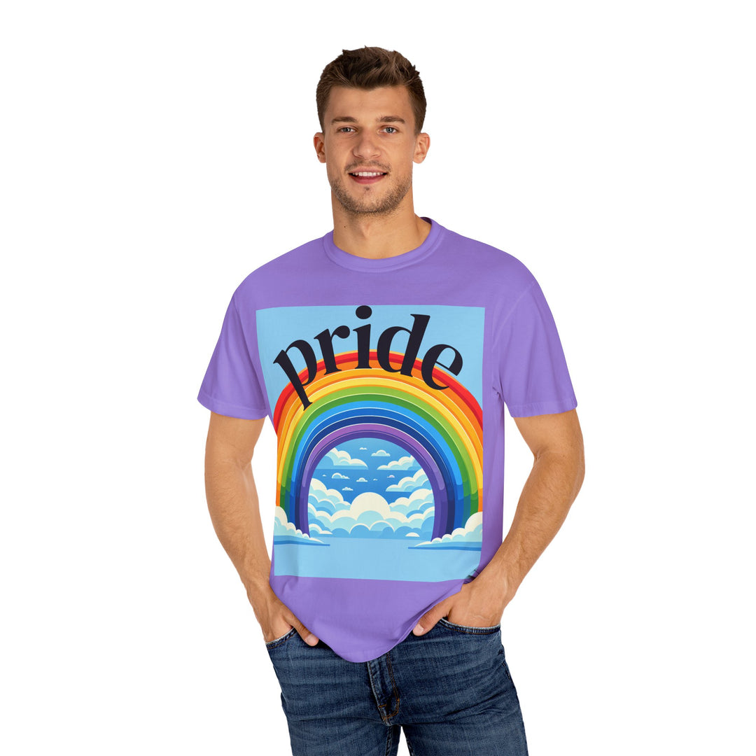 Pride Rainbow T-Shirt | Unisex Garment-Dyed Tee | LGBTQ+ Style, Casual Wear, Gift for Pride Month, Summer Fashion