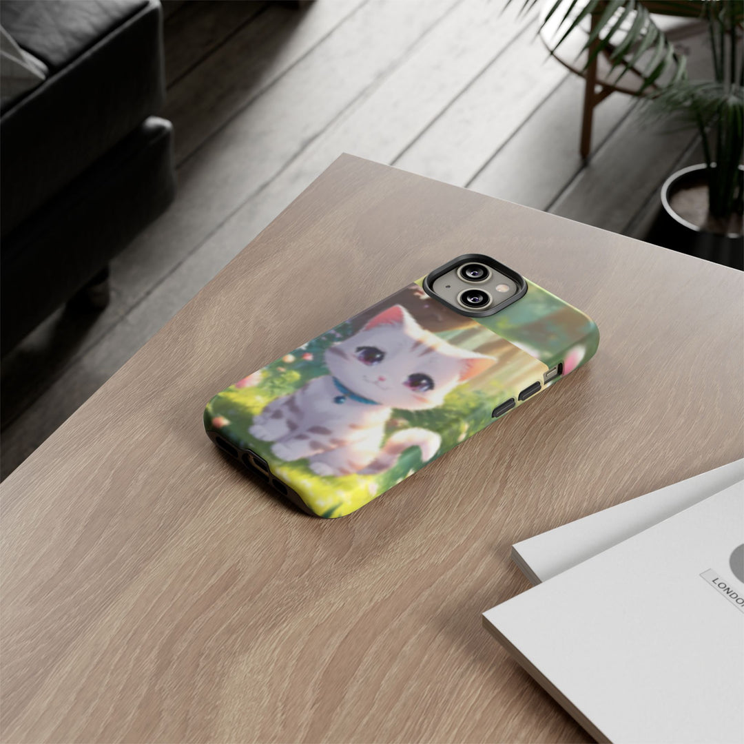 Cute Ai Cat Phone Case - Tough Protection with Floral Design for Cat Lovers