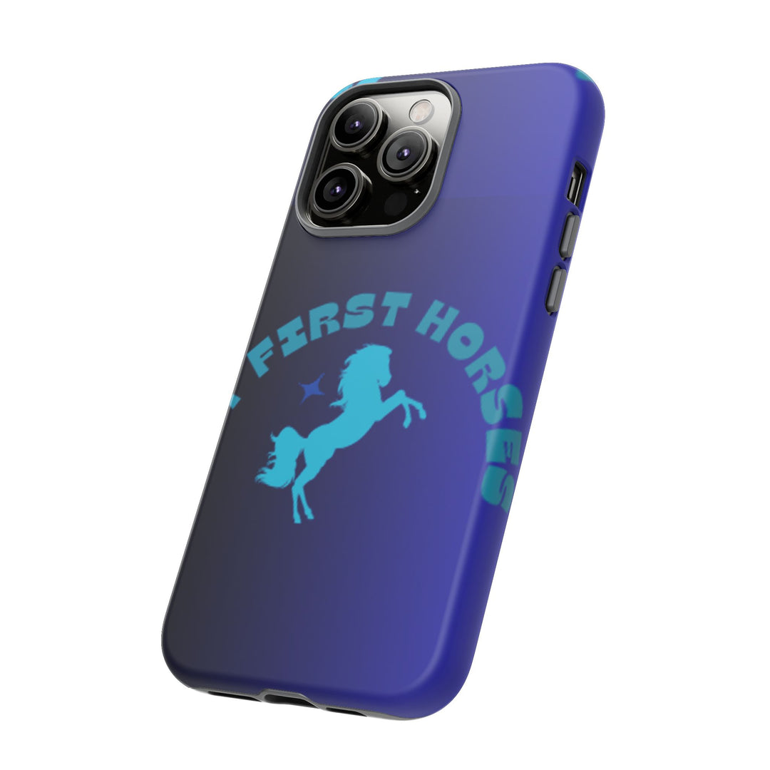 But First Horses Phone Case – Durable Tough Case for Horse Lovers