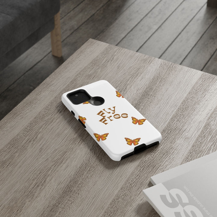 Stylish Phone Case | 'Fly Free' Butterfly Design | Unique Tough Cases
