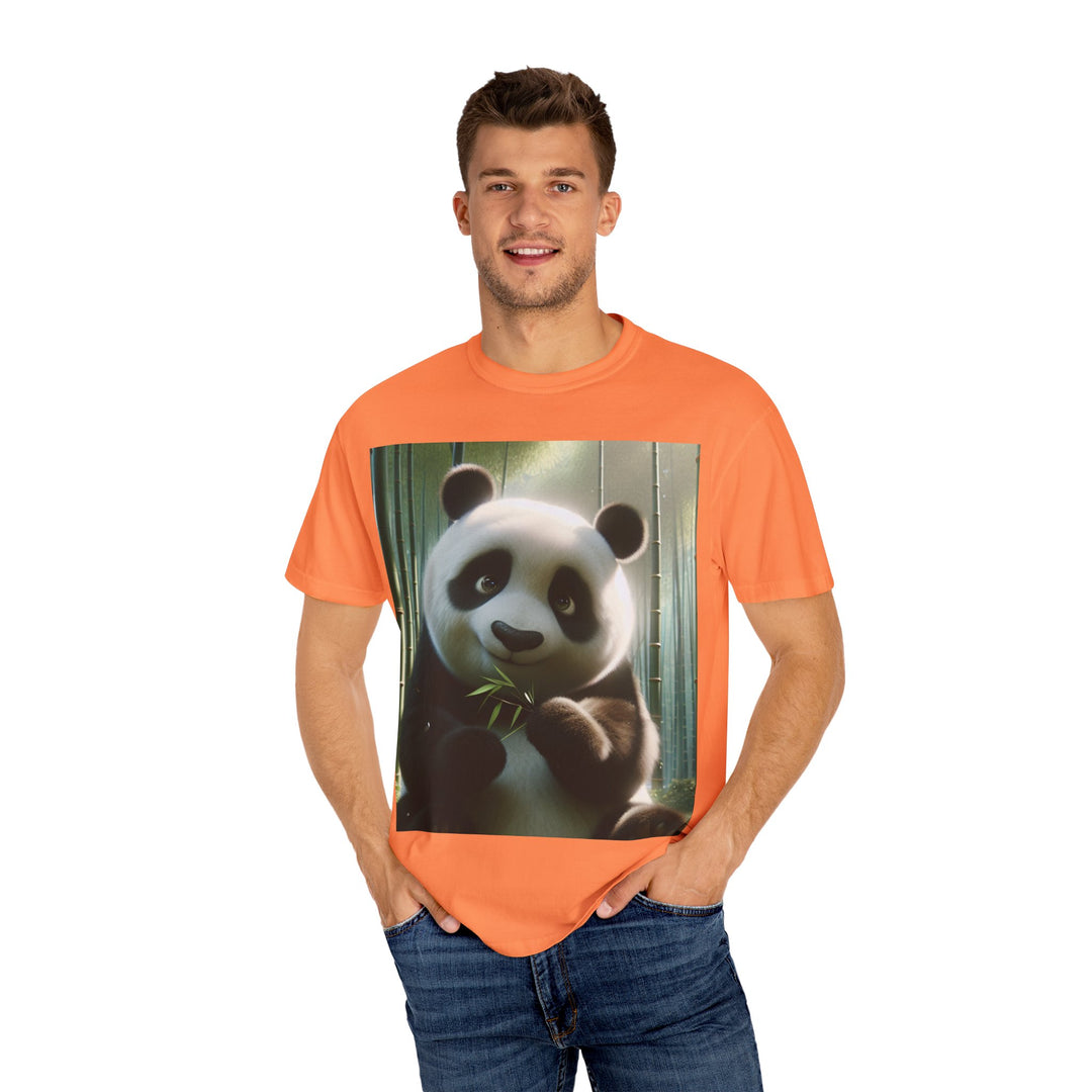 Cute Panda Unisex Garment-Dyed T-Shirt | Casual Animal Lover Tee