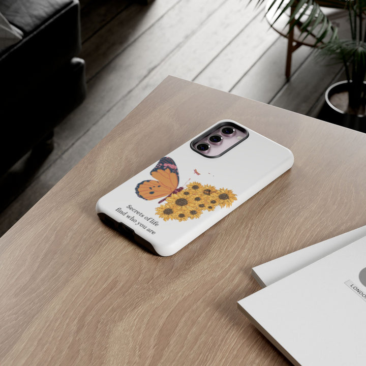 Butterfly & Sunflower Phone Case - "Secrets of Life" Design