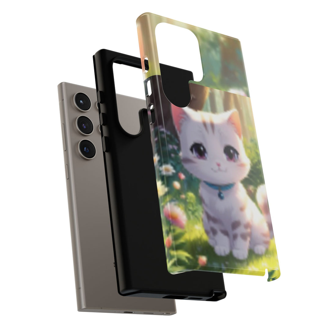 Cute Ai Cat Phone Case - Tough Protection with Floral Design for Cat Lovers