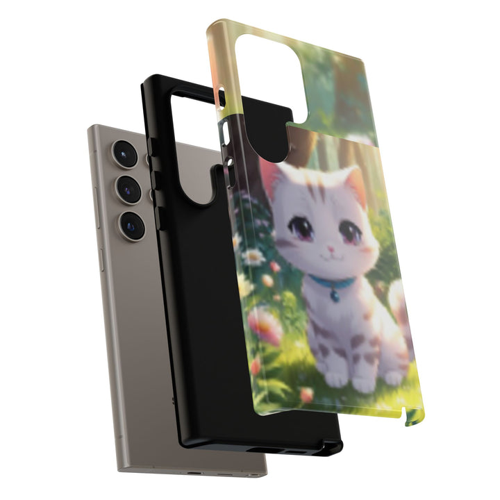 Cute Ai Cat Phone Case - Tough Protection with Floral Design for Cat Lovers