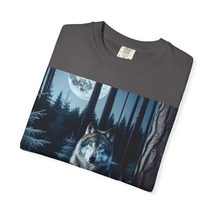 Moonlit Wolf Unisex Garment-Dyed T-shirt