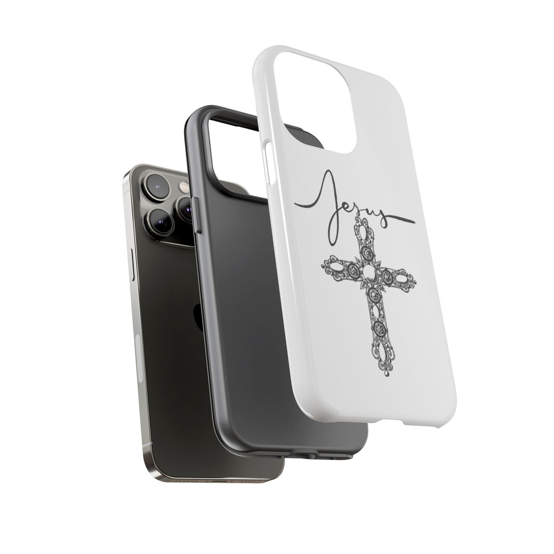 Stylish Tough Case with Jesus Design - Faith-Inspired Phone Cover, Christian Gift, Custom Phone Accessory, Unique Cell Phone Case