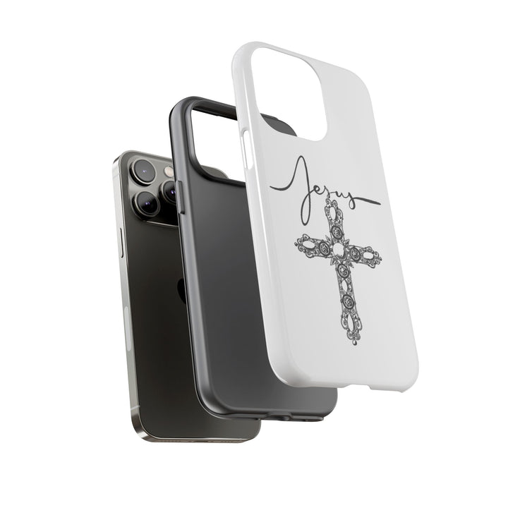 Stylish Tough Case with Jesus Design - Faith-Inspired Phone Cover, Christian Gift, Custom Phone Accessory, Unique Cell Phone Case