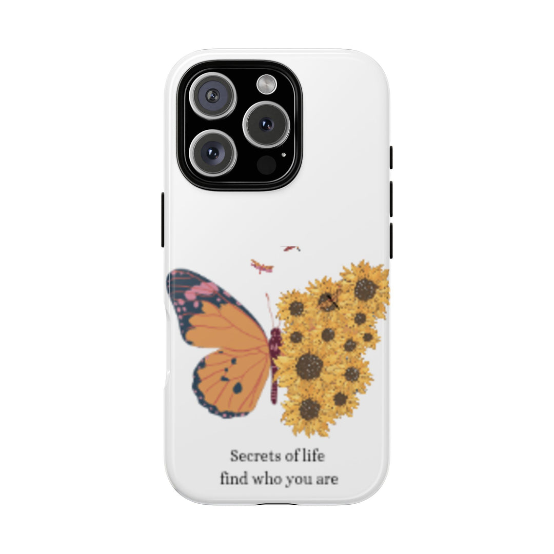 Butterfly & Sunflower Phone Case - "Secrets of Life" Design
