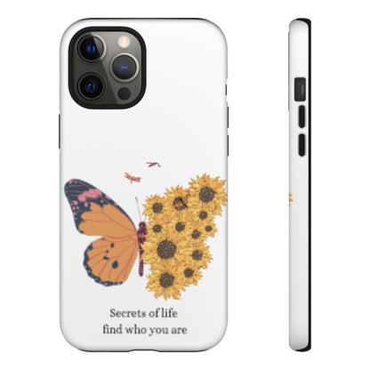 Butterfly & Sunflower Phone Case - "Secrets of Life" Design