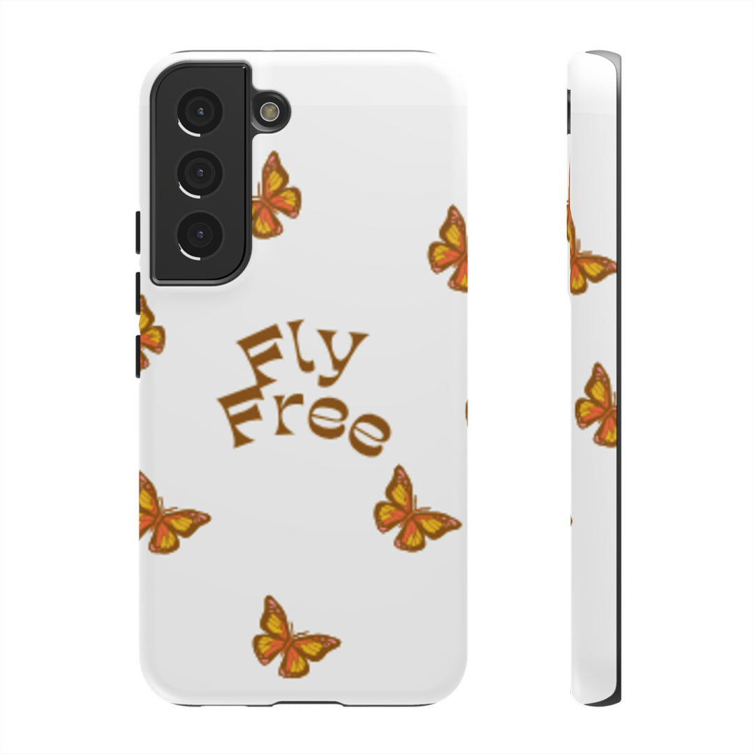 Stylish Phone Case | 'Fly Free' Butterfly Design | Unique Tough Cases
