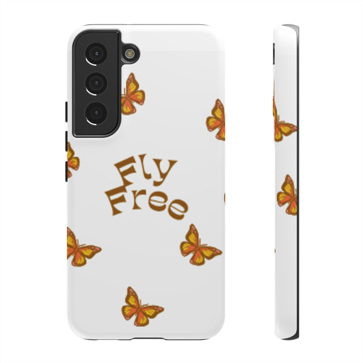 Stylish Phone Case | 'Fly Free' Butterfly Design | Unique Tough Cases