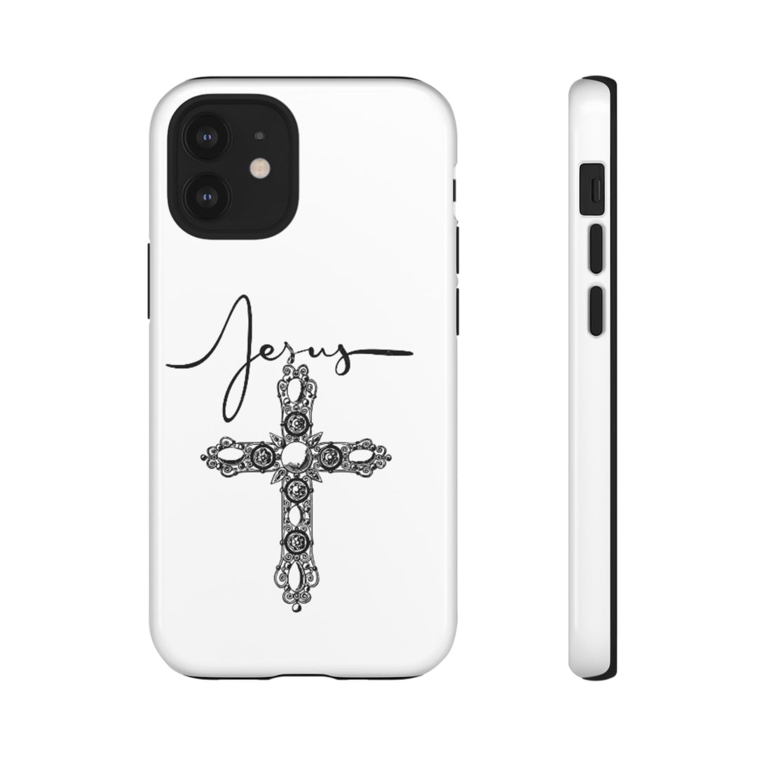 Stylish Tough Case with Jesus Design - Faith-Inspired Phone Cover, Christian Gift, Custom Phone Accessory, Unique Cell Phone Case