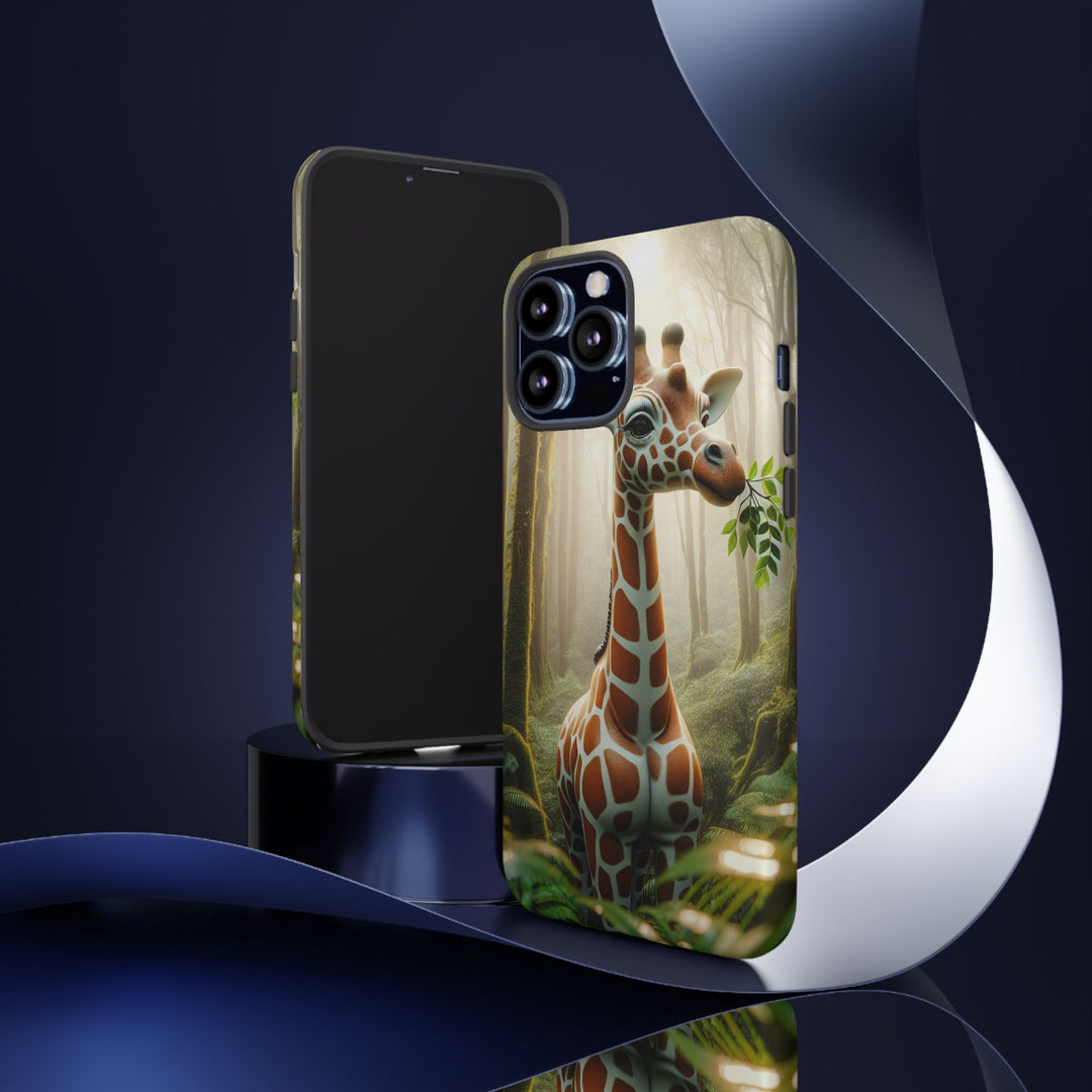 Giraffe Tough Phone Case - Cute Animal Design for Nature Lovers