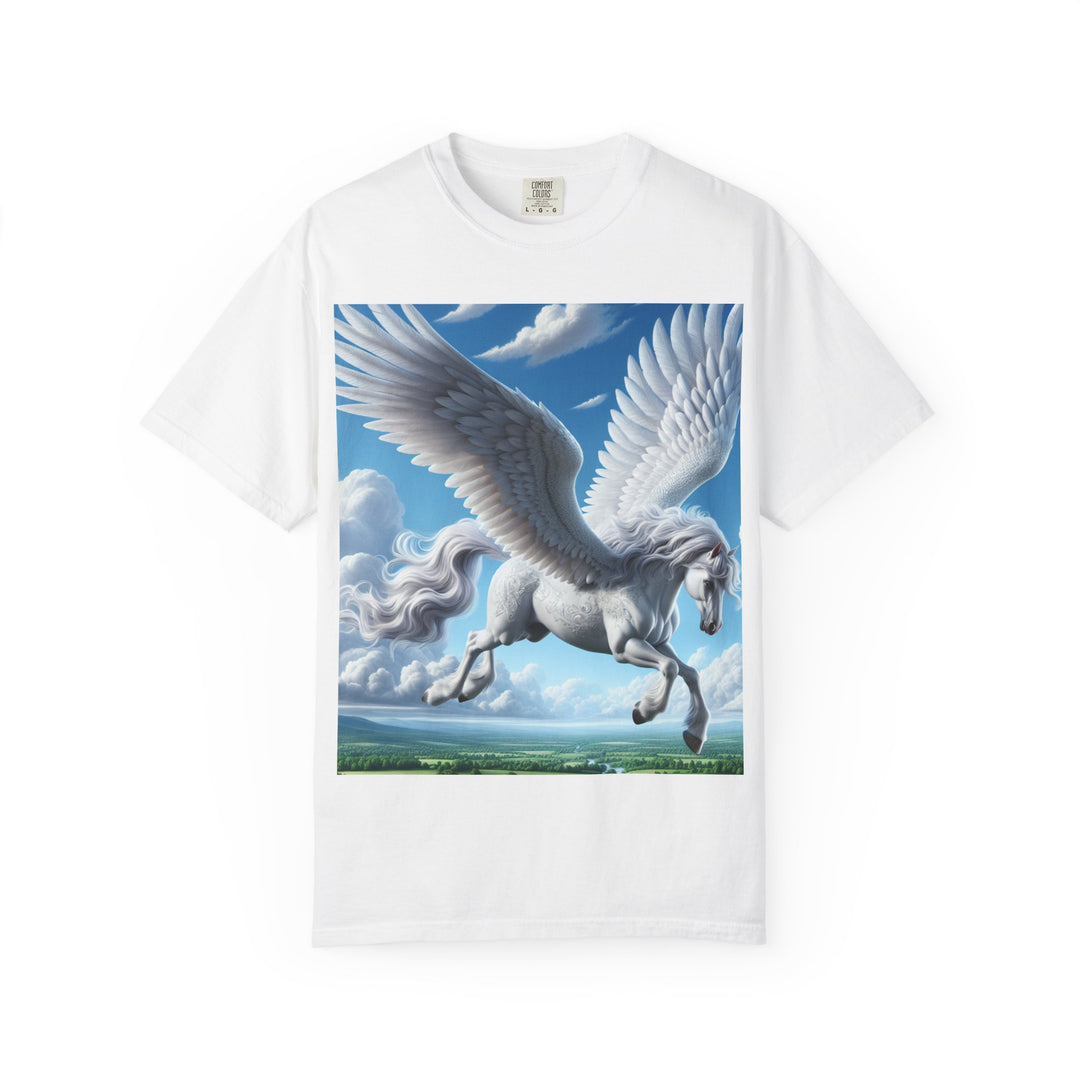 Mythical Pegasus Unisex Garment-Dyed T-shirt | Dreamy Fantasy Art Tee