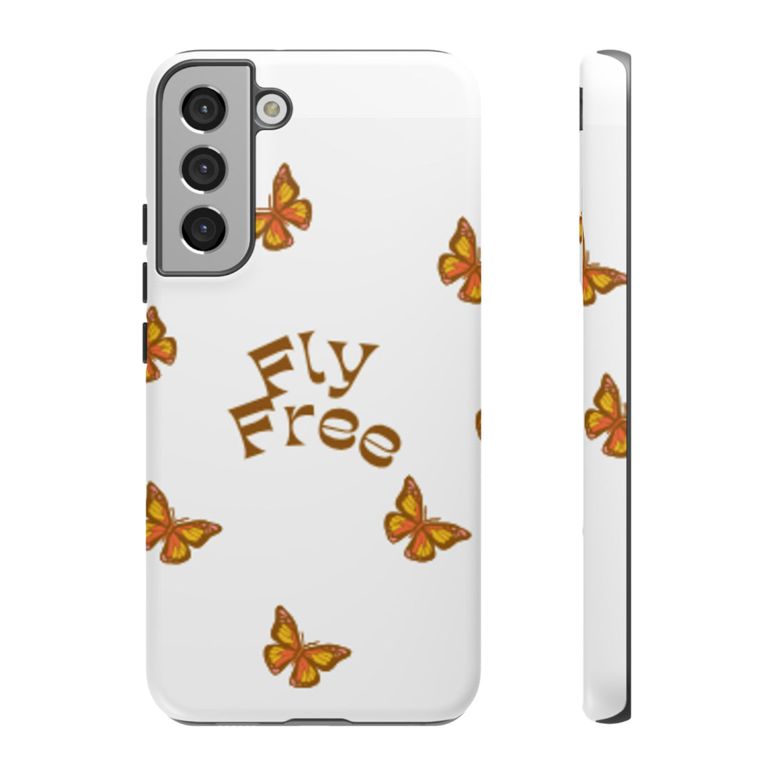 Stylish Phone Case | 'Fly Free' Butterfly Design | Unique Tough Cases