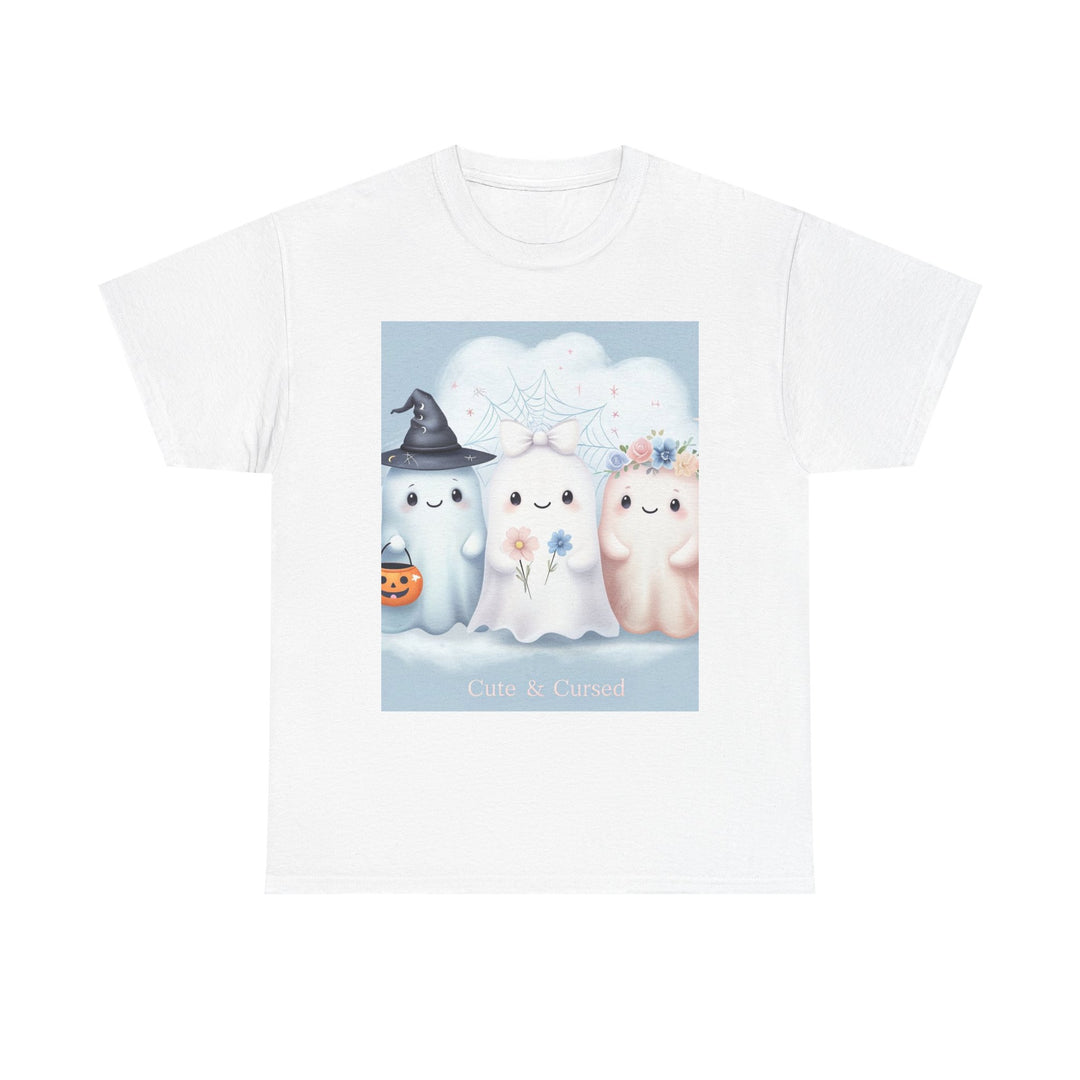 Cute Ghosts Unisex T-Shirt, Halloween Tee, Spooky Costume Shirt, Cute Kawaii Apparel, Gift for Ghost Lovers, Cozy Cotton Top
