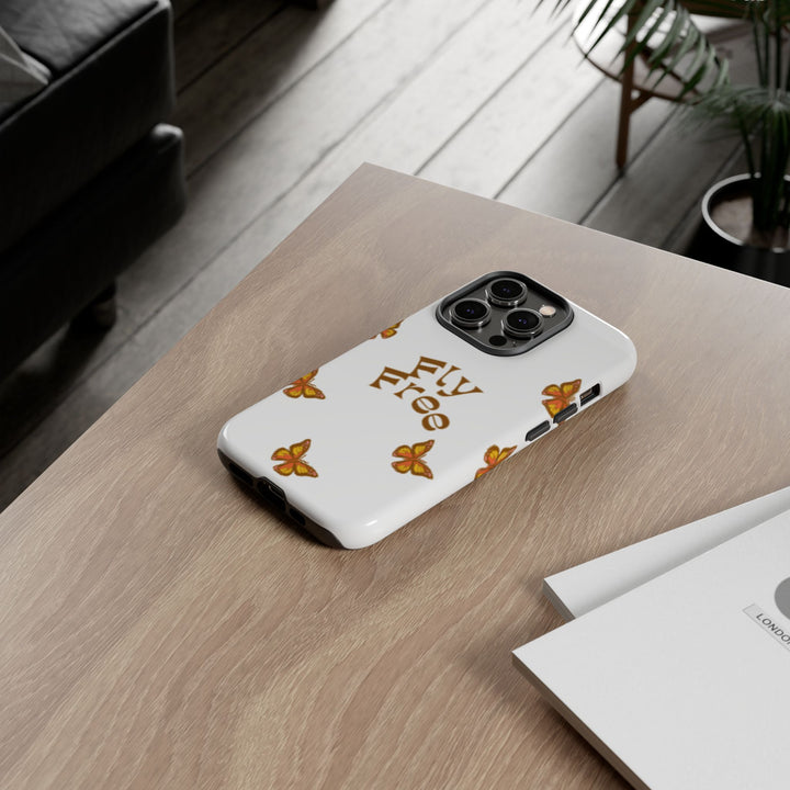 Stylish Phone Case | 'Fly Free' Butterfly Design | Unique Tough Cases