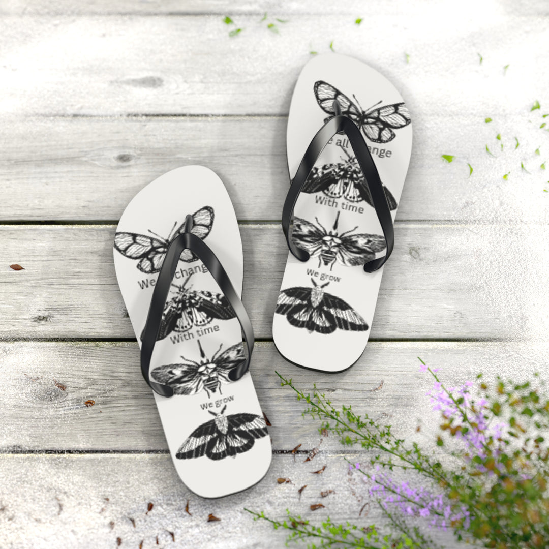 Inspirational Butterfly Flip Flops - Embrace Change and Growth